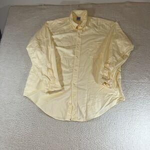 Made USA Mercer & Sons Men's 17.5 35 Yellow Button Down Shirt